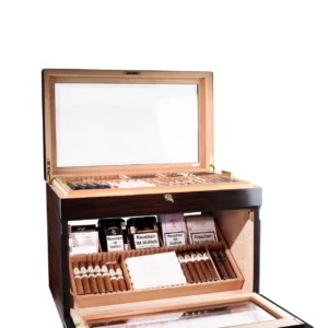 Humidor Adorini Portico Deluxe marrone per 400 sigari, finitura marrone caldo